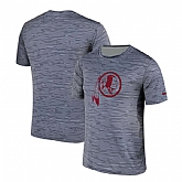 Washington Redskins Nike Gray Black Striped Logo Performance T-Shirt,baseball caps,new era cap wholesale,wholesale hats